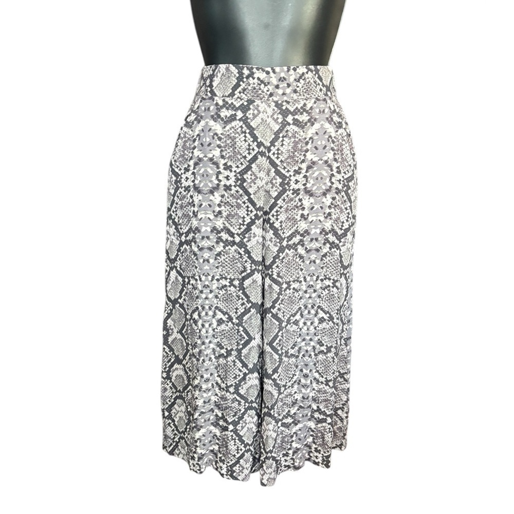 Leith Crop Pant Snakeskin Print Womens XXS Hi Rise Side Zip pockets